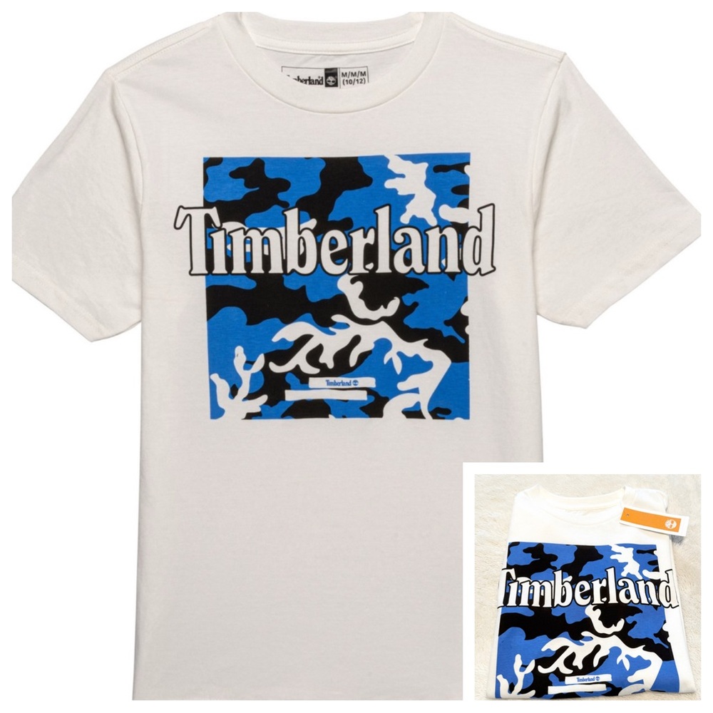 NWT Timberland Boys Youth Camo Graphic T-Shirt